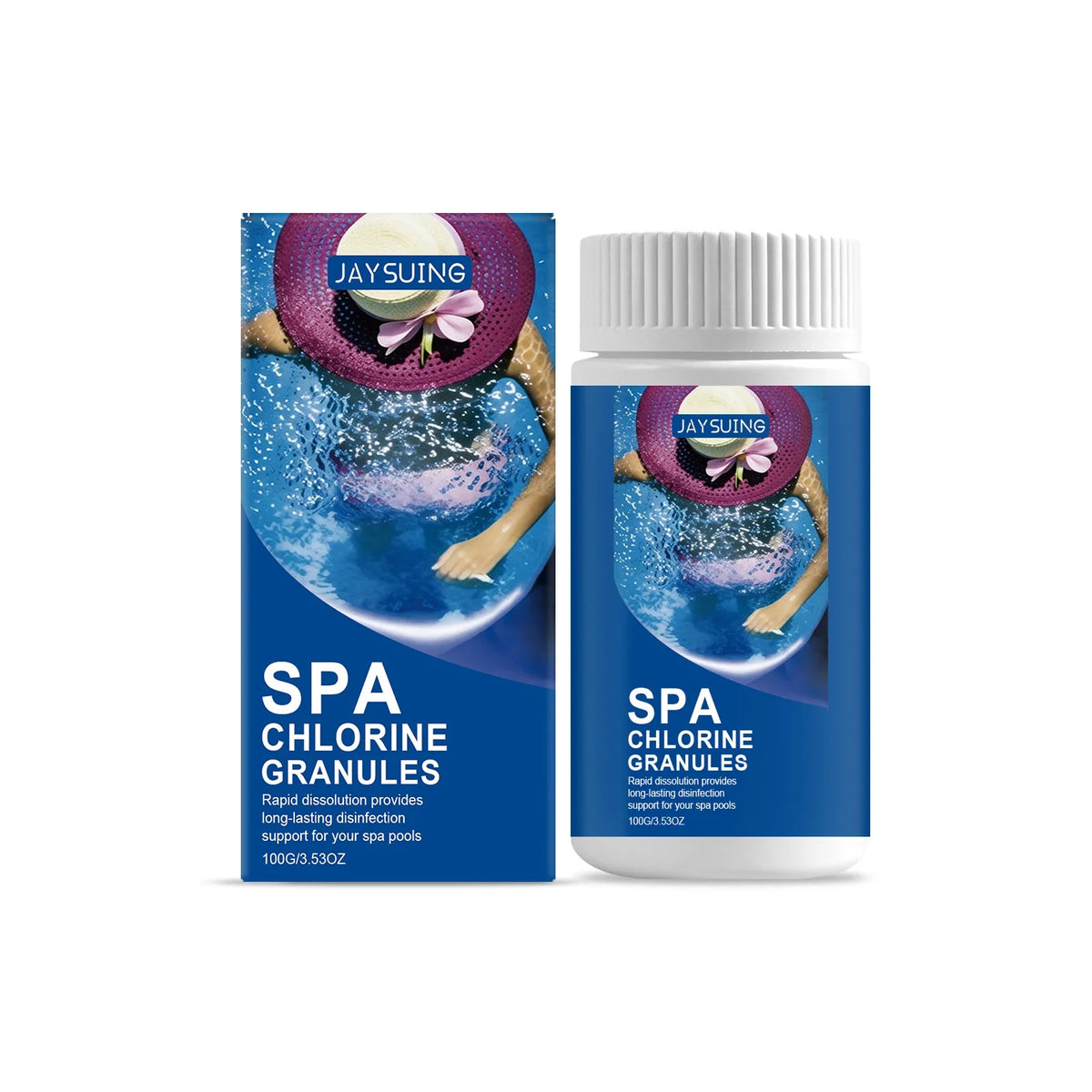 Spa Chlorine Granules – Fast-Dissolving Pool Water Purifier Spa Pool Chlorine Qme 100g Boxed