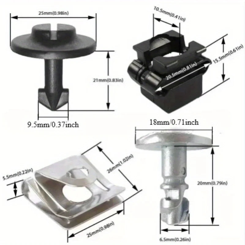 Engine Hood Floor Panel Lower Cover Clamp Screw Accessory Auto Panel Clamp Qme