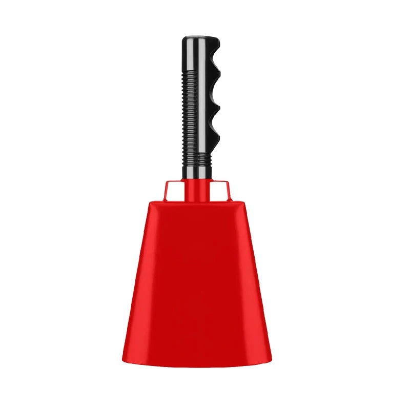 Iron Cowbell with Handle – Sports Cheering Noise Maker Sports Noise Maker Qme Red