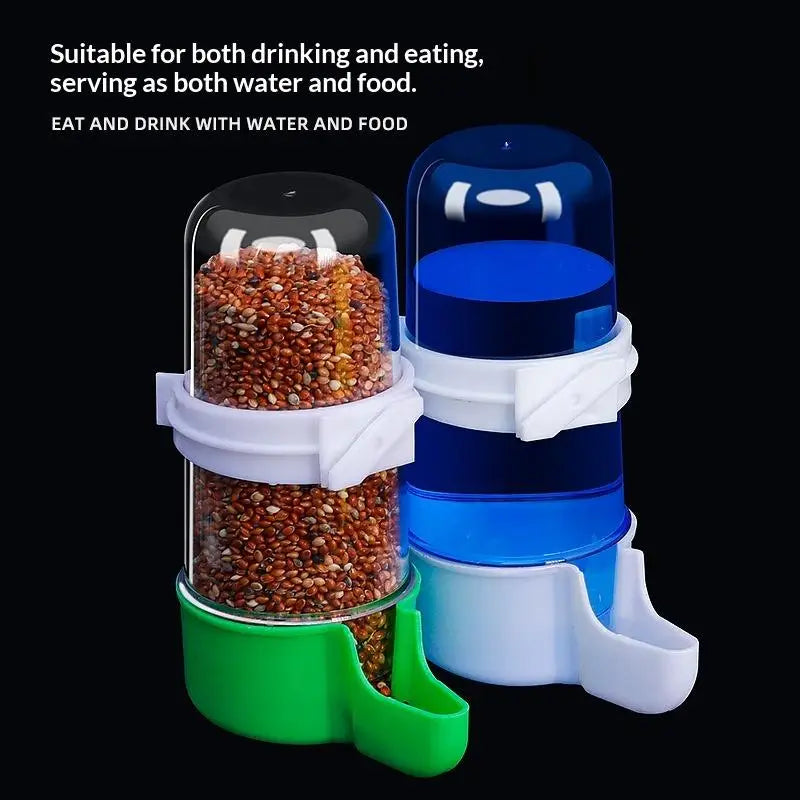 Automatic Bird Cage Feeder & Water Dispenser 240ML | 15 Colors Bird Cage Feeder Qme
