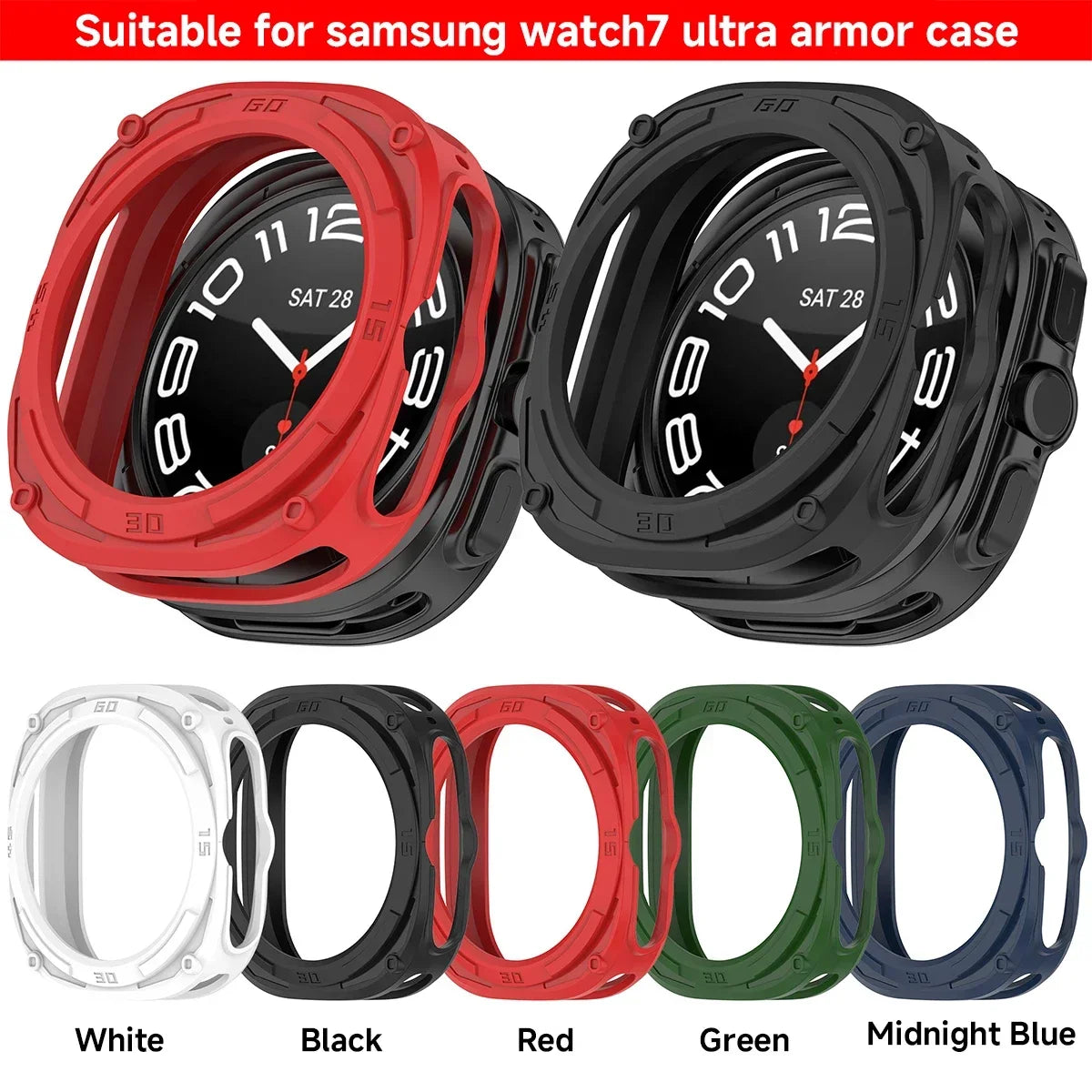 Soft TPU Case for Samsung Galaxy Watch 7 Ultra | Cover Shell Smartwatch Protective Case Qme