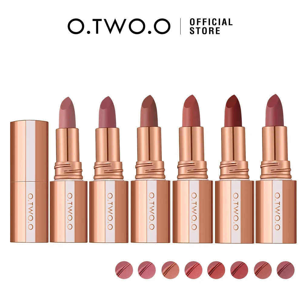 O TWO Waterproof Matte Lipstick – Long Lasting & Smudge-Free Matte Lipstick Qme 8pcs lipstick China Mainland