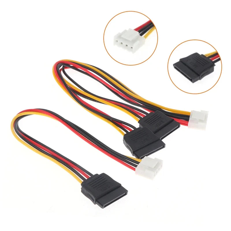 4-Pin to SATA Power Cable for CCTV IP Camera & DVR HDD SATA Power Cable Qme