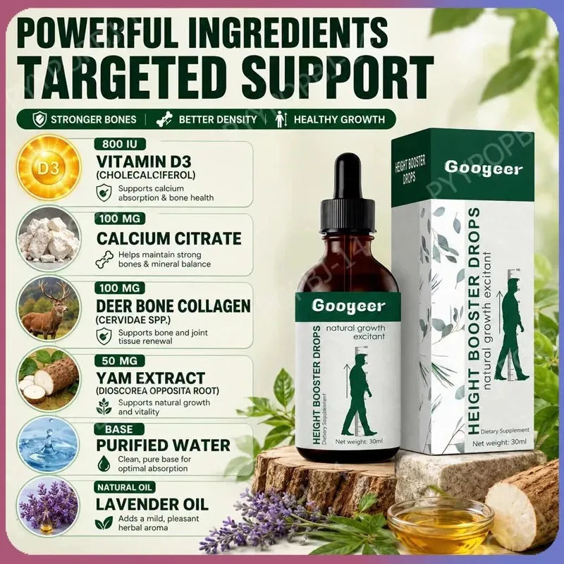 Googeer Vitamin D3 & Calcium Citrate Liquid Drops 30ml Liquid Vitamin Drops Qst