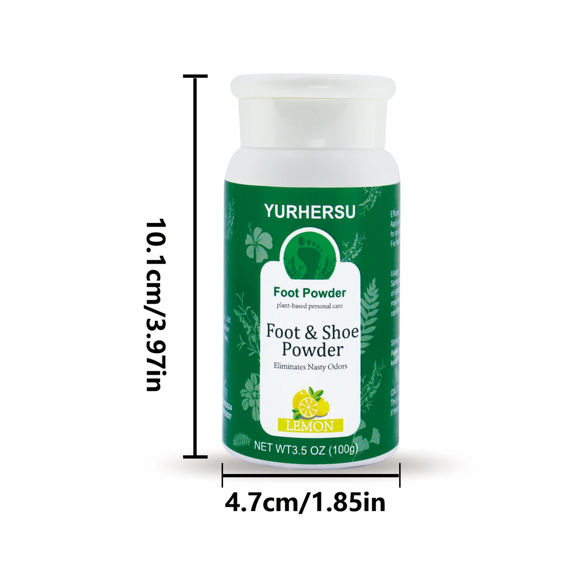 YURHERSU Lemon Foot Deodorant Powder – Fresh & Dry Foot Deodorant Powder Qst