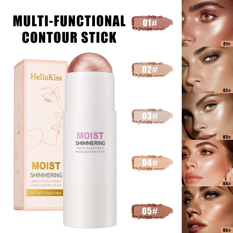 Natural Brightening Highlighter Stick – Face Contour Makeup Highlighter Stick Qme