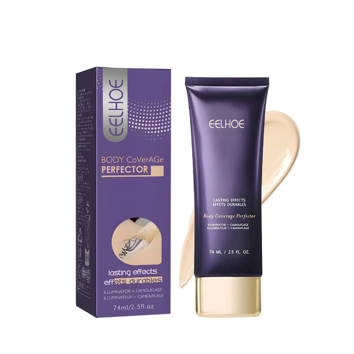 EELHOE Tattoo Concealer Waterproof Body Foundation Cream 74ml Concealer Foundation Cream Qst Ivory