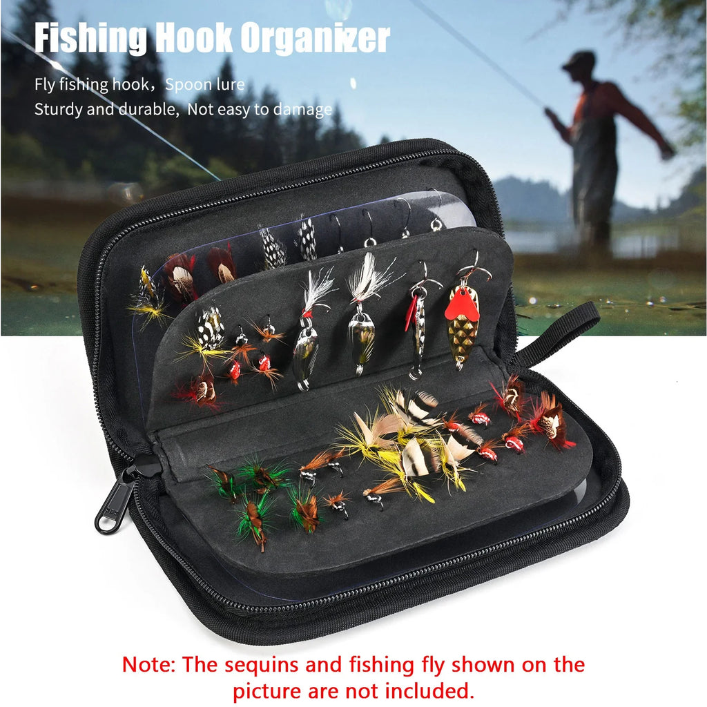 EVA Fishing Lure & Fly Hook Organizer Storage Pouch Bag Fishing Tackle Bag Qme