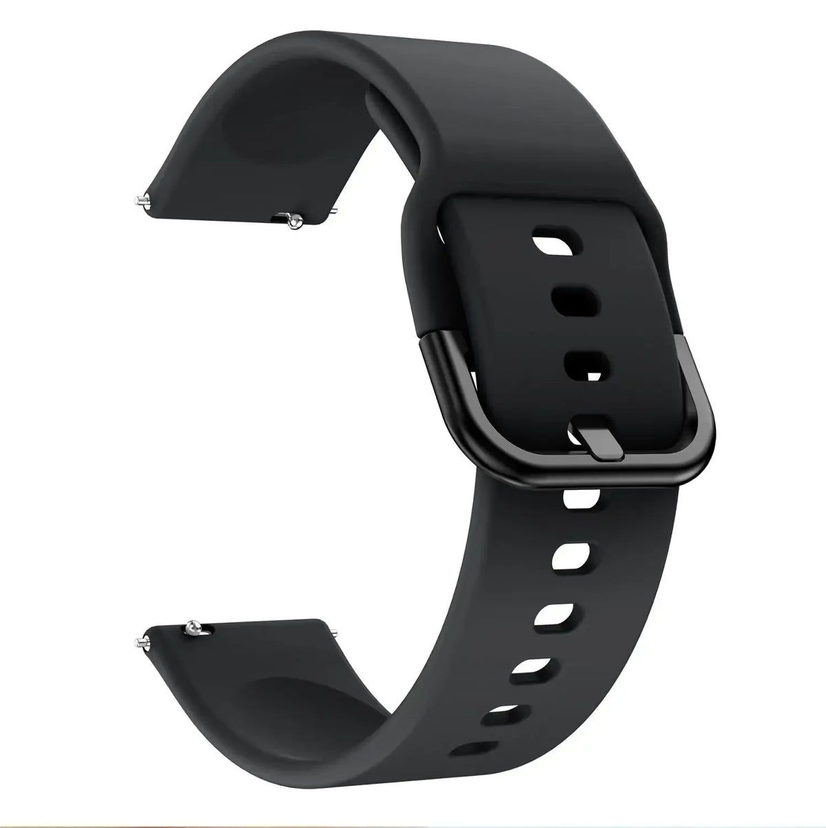 Silicone Sport Watch Band for Samsung Galaxy Watch 3 20mm 22mm Silicone Watch Band Qme black 22mm width strap