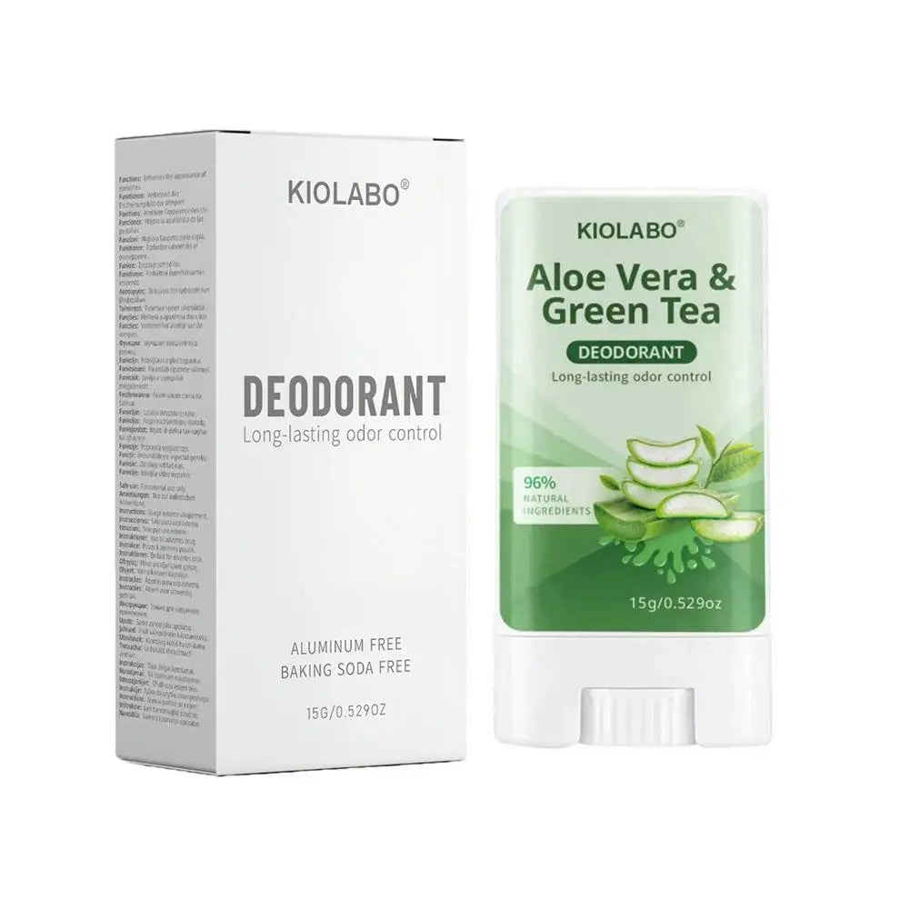 Aloe Vera Green Tea Deodorant Stick | Travel-Friendly Deodorant Stick Qme 15g