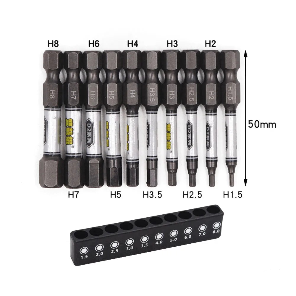 Magnetic Impact Screwdriver Bit Holder 1/4" Hex Shank Screwdriver Bit Holder Qme Inner hexagon