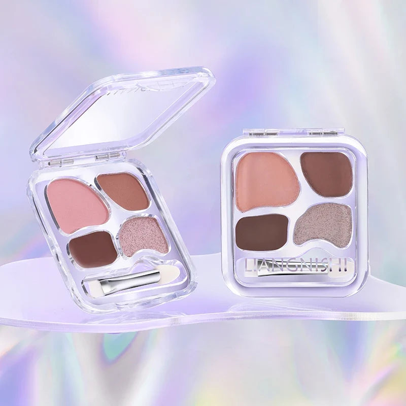 4-Color Glitter Eye Shadow Palette – Waterproof & Long-Lasting Eyeshadow Palette Qme