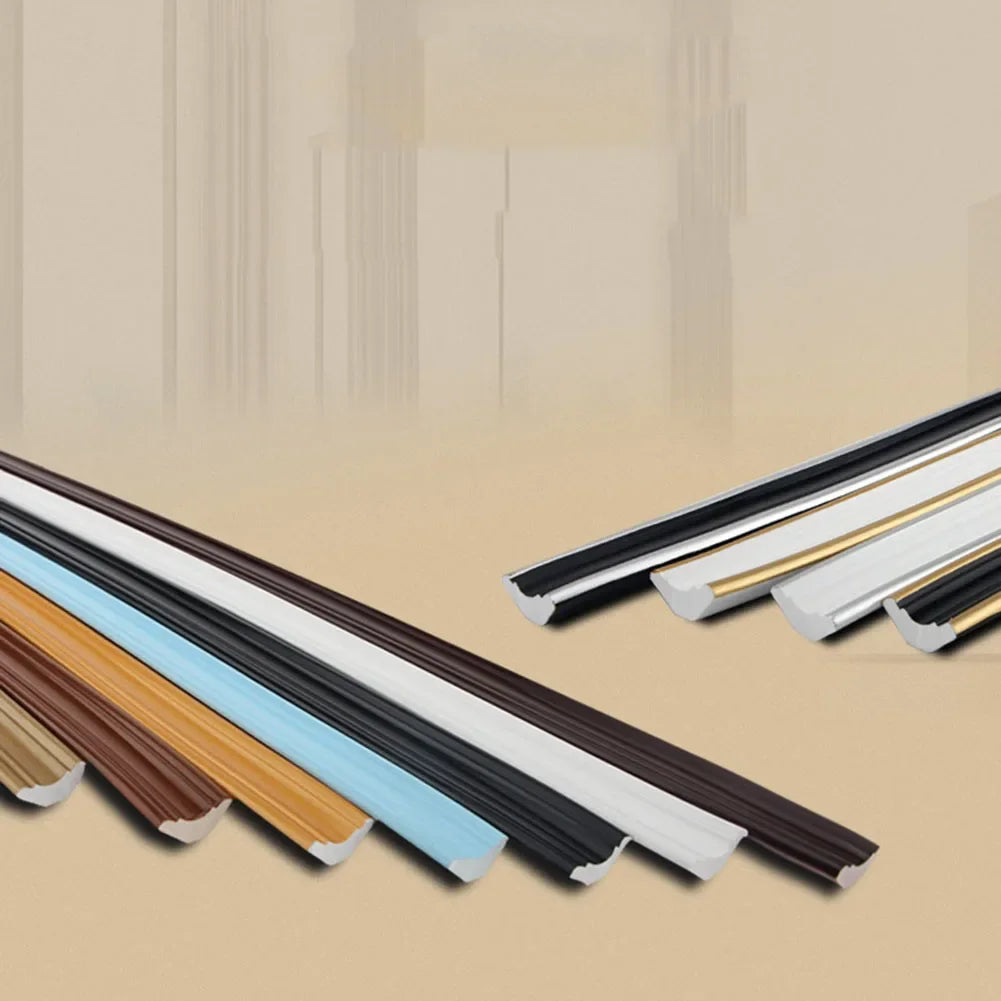 Self-Adhesive PVC Wall Trim Skirting Strip – 1M Tile Edge Wall Trim Strip Qme