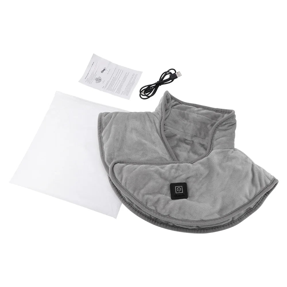 USB Electric Heated Shoulder & Neck Wrap – 3 Heat Settings Heated Shoulder Wrap Qst Gray