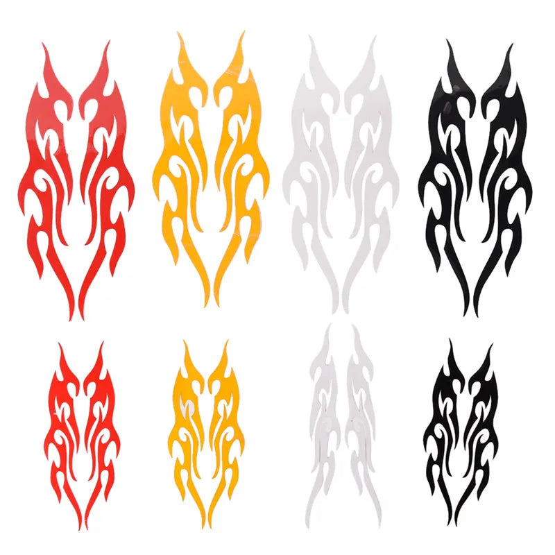 Flame Car Decals for Bumpers, Hoods & Mirrors – 6 Colors Automotive Decals Qme Red 19cm