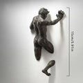 3D Through-Wall Figure Resin Sculpture | Wall Art Decor Wall Sculpture Decor Qme C4