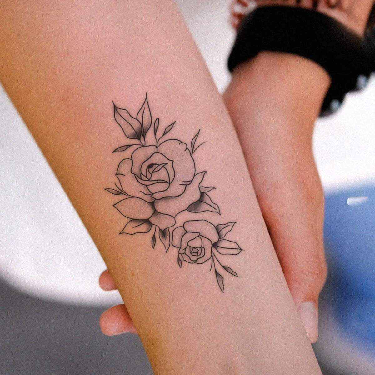 Minimalist Leaf Vine Temporary Tattoo Sticker – Waterproof Fine Line Temporary Tattoo Sticker Qme