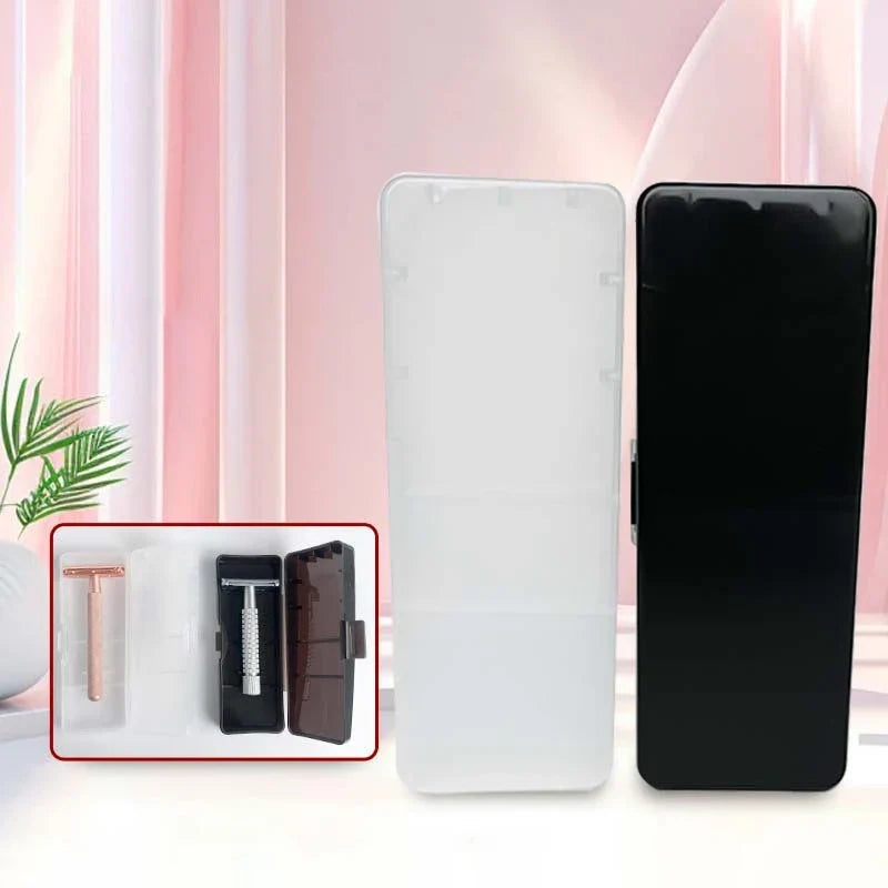 Men's Eco-Friendly PP Shaver Storage Box with Handle Shaver Storage Box Qme