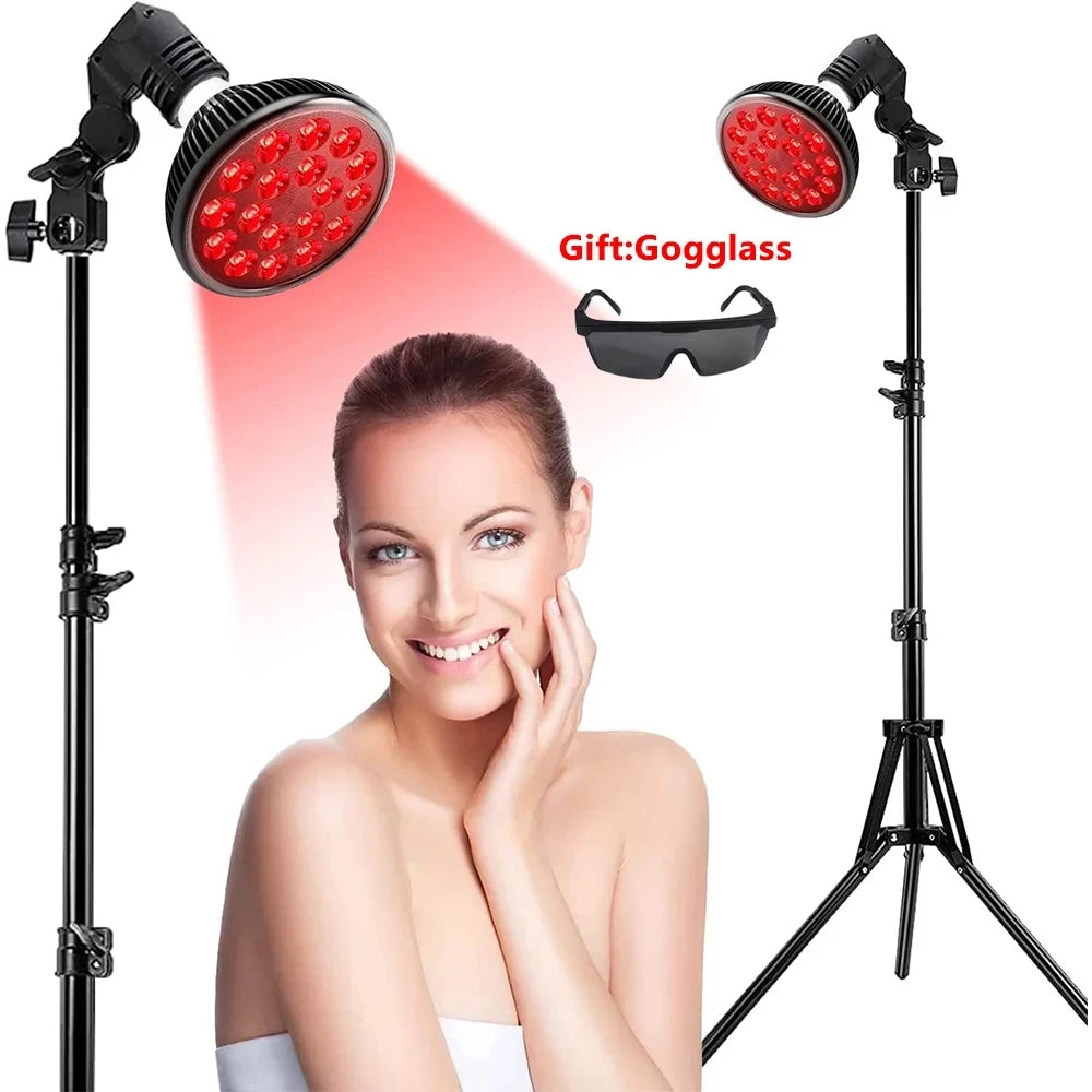 54W Red Light Therapy Lamp 660nm 850nm with Adjustable Stand Red Light Therapy Lamp Qst