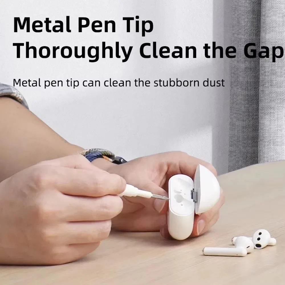 3-in-1 Earphone Cleaning Pen for AirPods & Wireless Earbuds Earphone Cleaning Tool Qst