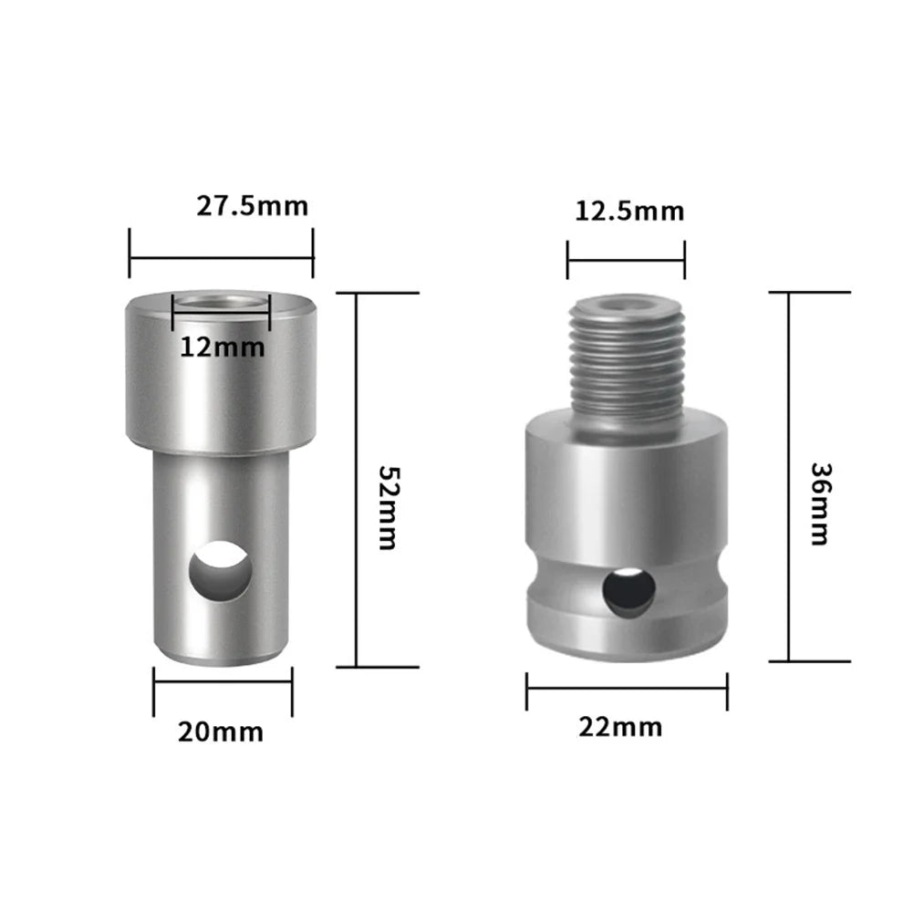 Earth Auger Adapter Tool – 4 Interface Types, Round Handle Auger Drill Adapter Qme