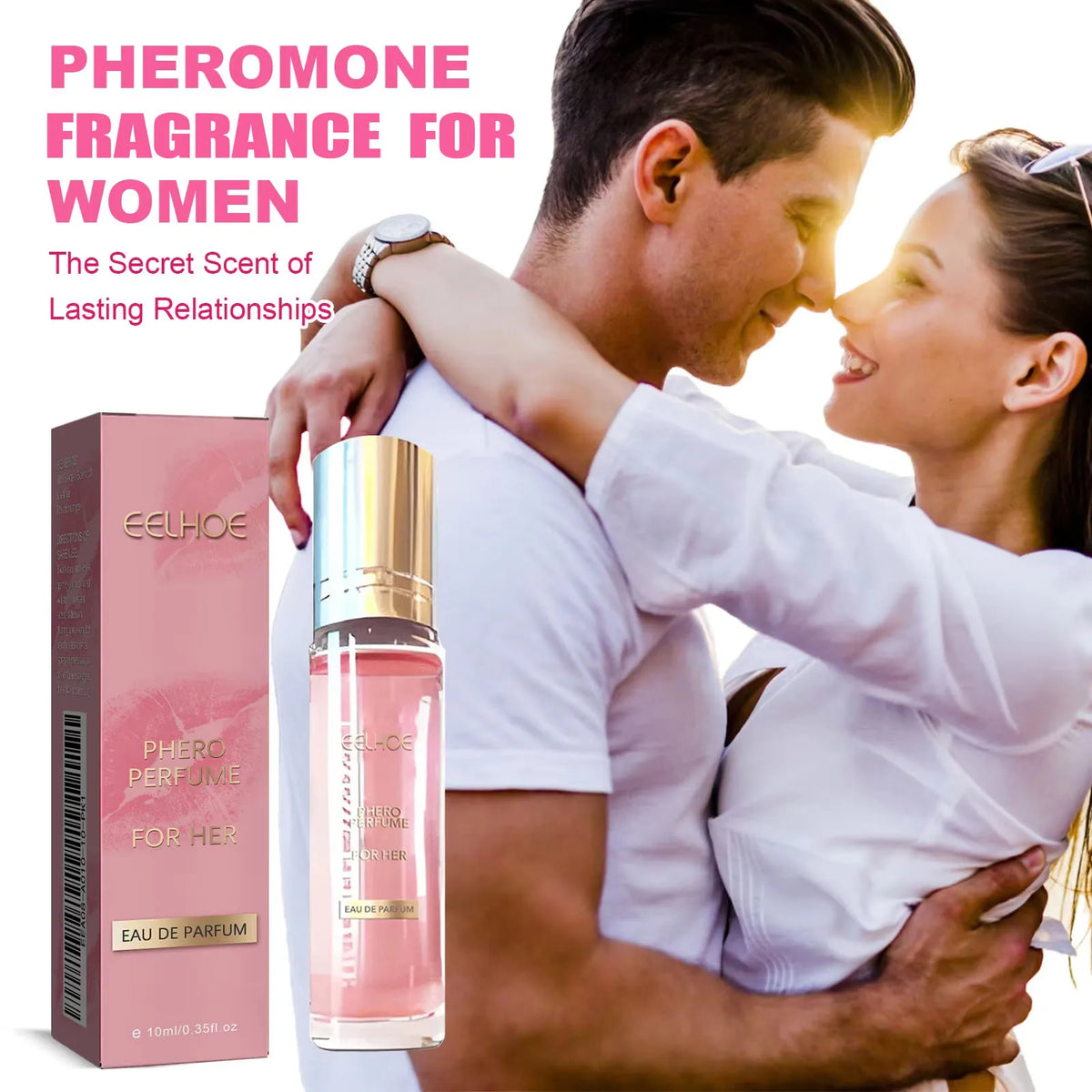 EELHOE Pink Rollerball Fragrance – Long-Lasting Portable Scent Roll-On Perfume Qme