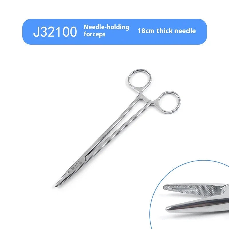 Stainless Steel Needle Holder Forceps – Thick & Thin Jaw Craft Forceps Qme d
