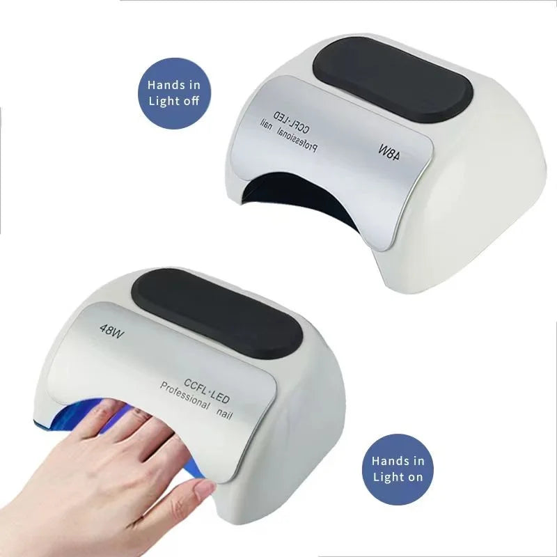 VamsLuna 48W UV LED Nail Lamp – 3-Timer Pro Gel Nail Dryer UV LED Nail Lamp Qst