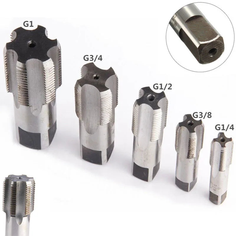 HSS Taper Pipe Tap BSP Thread Cutting Tool – G1/8 to G3/4 Pipe Thread Tap Qme