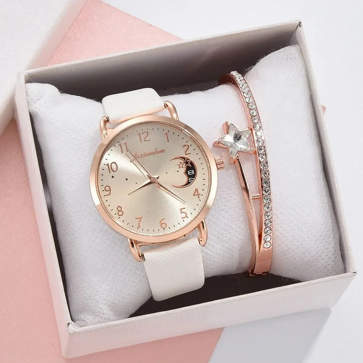 Women's Moon Pattern Digital Bracelet Watch | Qme – 4 Colors Fashion Bracelet Watch Qme