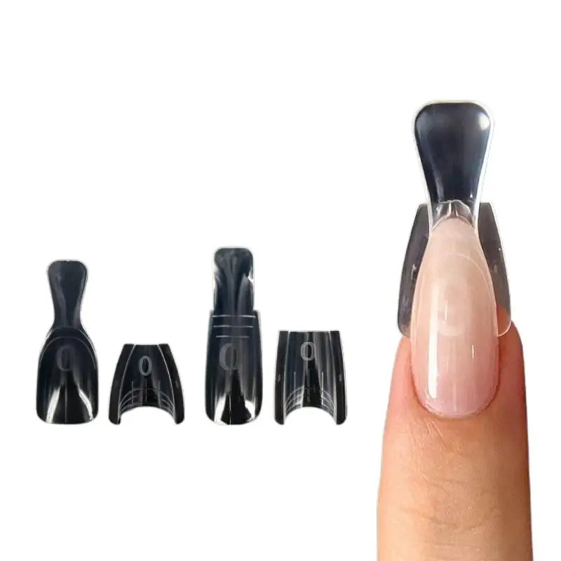 Coffin Nail Forms Dual Sandwich Mold – Acrylic Extension System Nail Extension Mold Qme