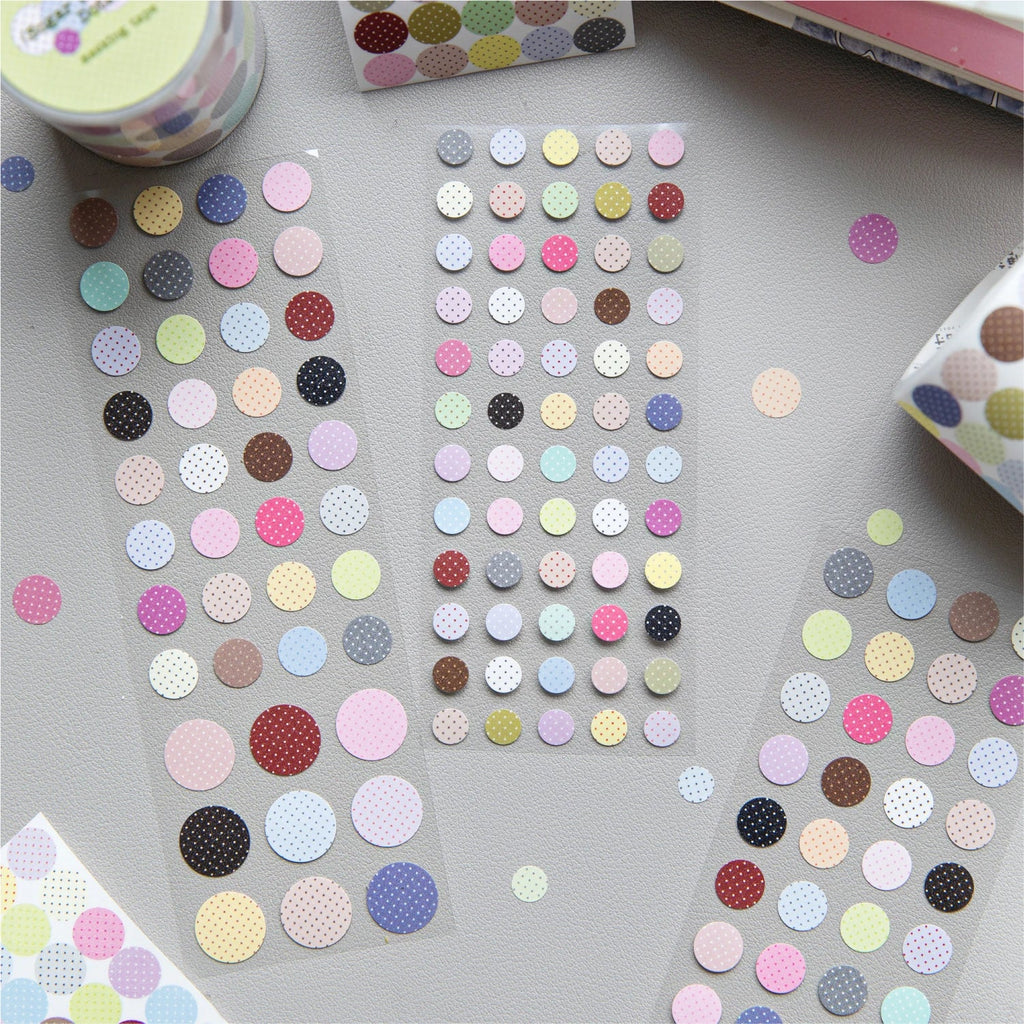 Kawaii Wave Point Masking Tape 50mm×2m – DIY Craft & Collage Decorative Masking Tape Qme