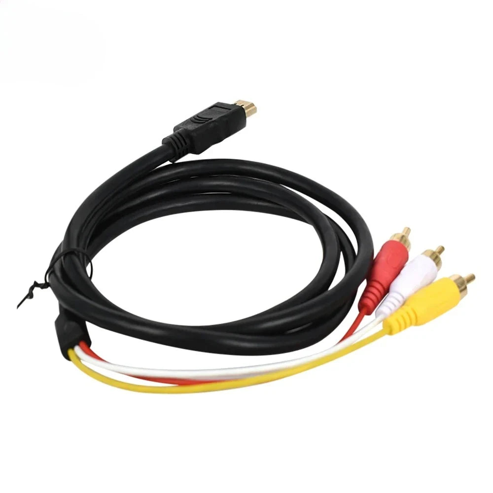 HDMI to 3 RCA AV Converter Cable Adapter 1.5M – 480P AV Converter Cable Qme