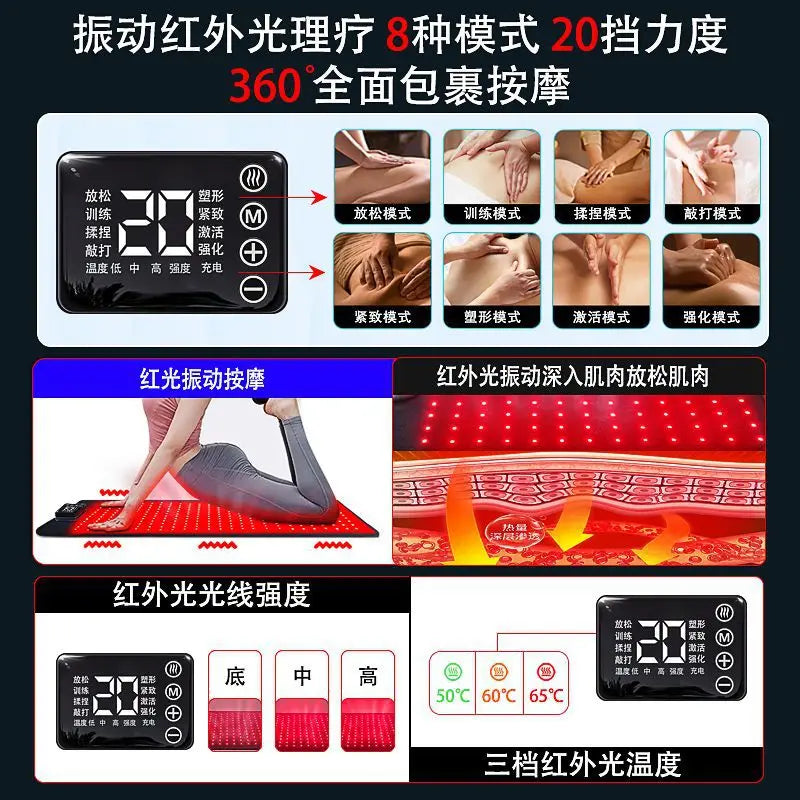 SMARTMAK Red Light Therapy Mat 660nm 850nm 300 LEDs | Full Body Red Light Therapy Mat Qst