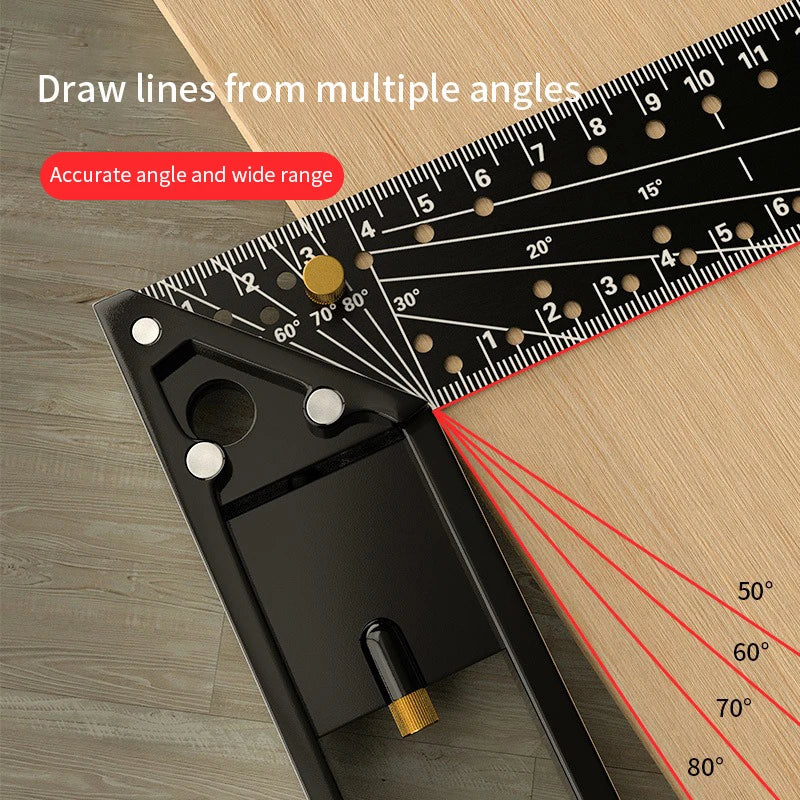 90° Multifunctional Right Angle Ruler – Precision Carpentry Tool Carpentry Angle Ruler Qme