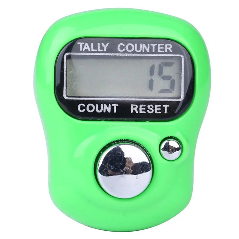 Mini LED Digital Finger Counter – Islamic Tally Bead Clicker Ring Digital Tally Counter Qme green