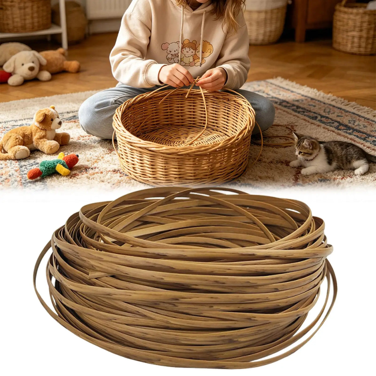 120Ft Wicker Repair Kit – UV & Waterproof Rattan Strip Roll Wicker Repair Kit Qst