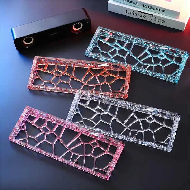 GH60 Clear Acrylic DIY Mechanical Keyboard Case – 8 Colors Keyboard Case Qme