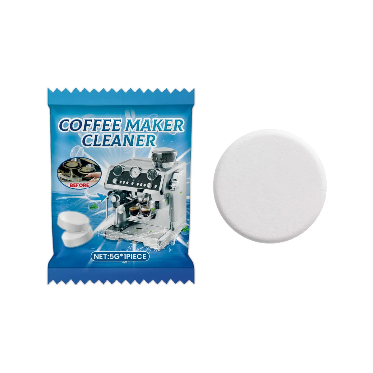 Coffee Machine Descaling & Cleaning Effervescent Tablets Descaling Tablets Qme 5g in Bag