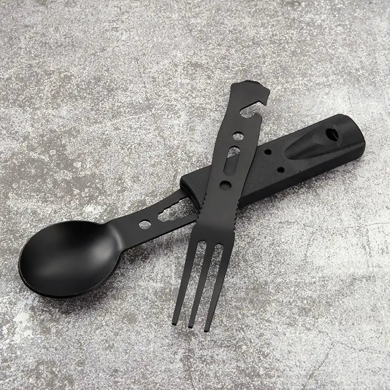 Multifunctional Camping Cutlery Set – Stainless Steel Spoon Fork Camping Cutlery Set Qme