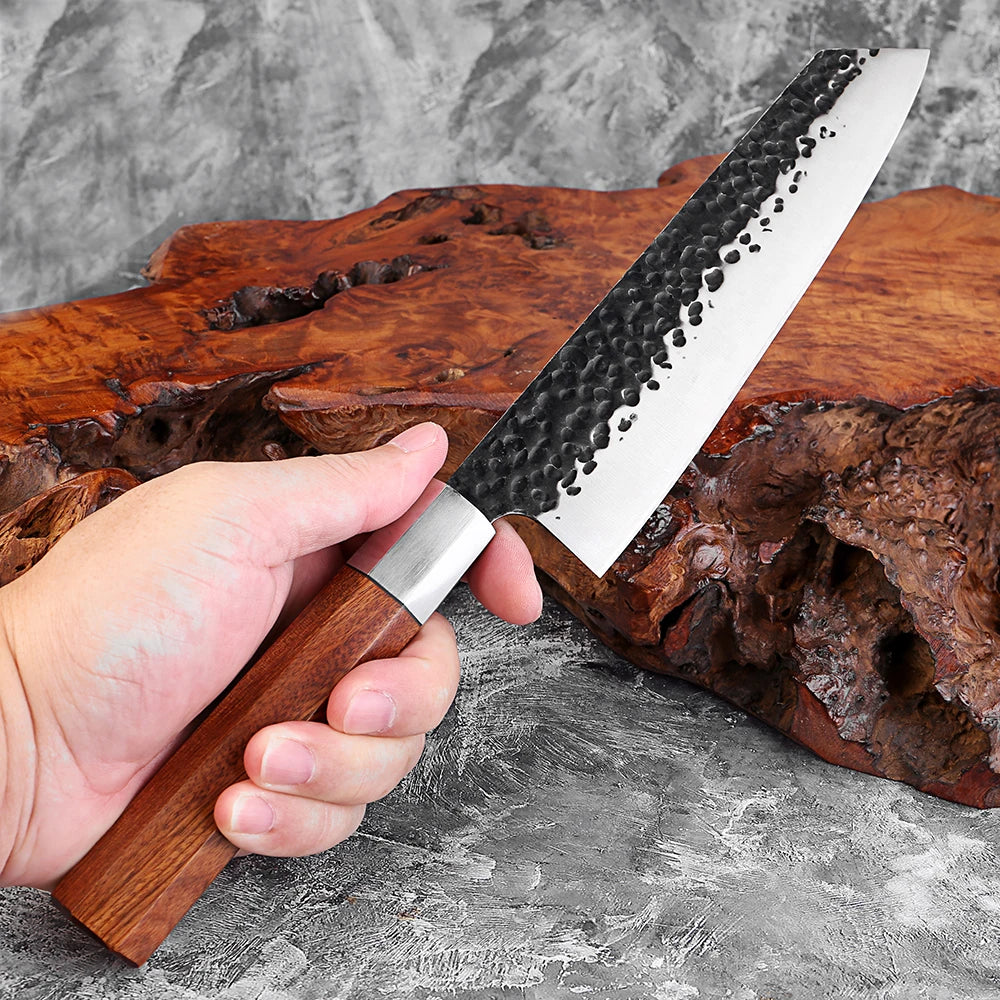 XITUO 8" Kiritsuke Chef Knife – Japanese Gyuto Octagon Handle Chef Knife Qst