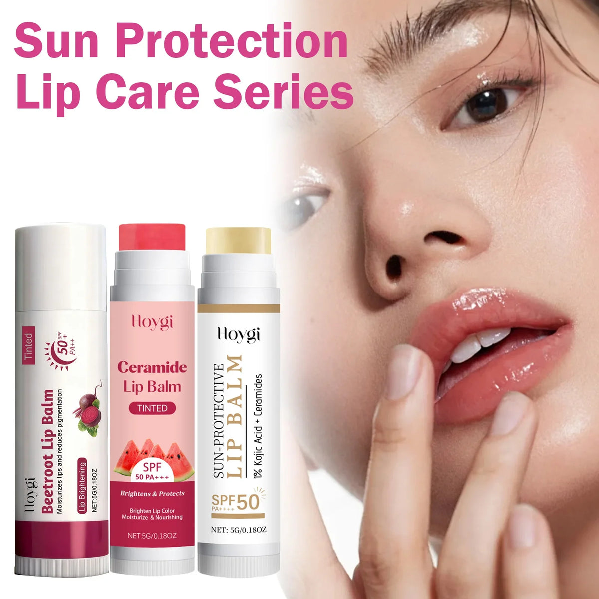 SPF 50+ Lip Balm | Beetroot, Kojic Acid & Ceramide Tinted Balm Tinted SPF Lip Balm Qme