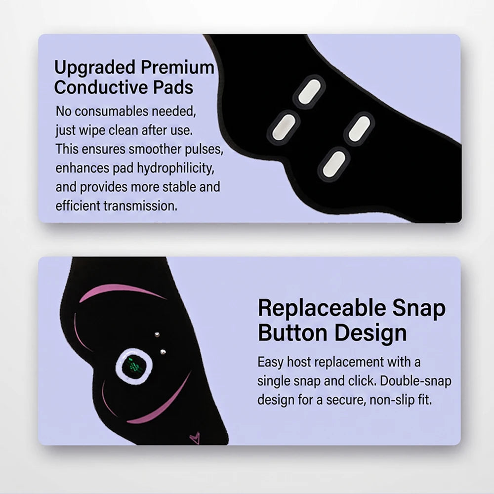 EMS Hip Massager – 8 Modes, 19 Levels, USB-C Rechargeable EMS Muscle Stimulator Qst