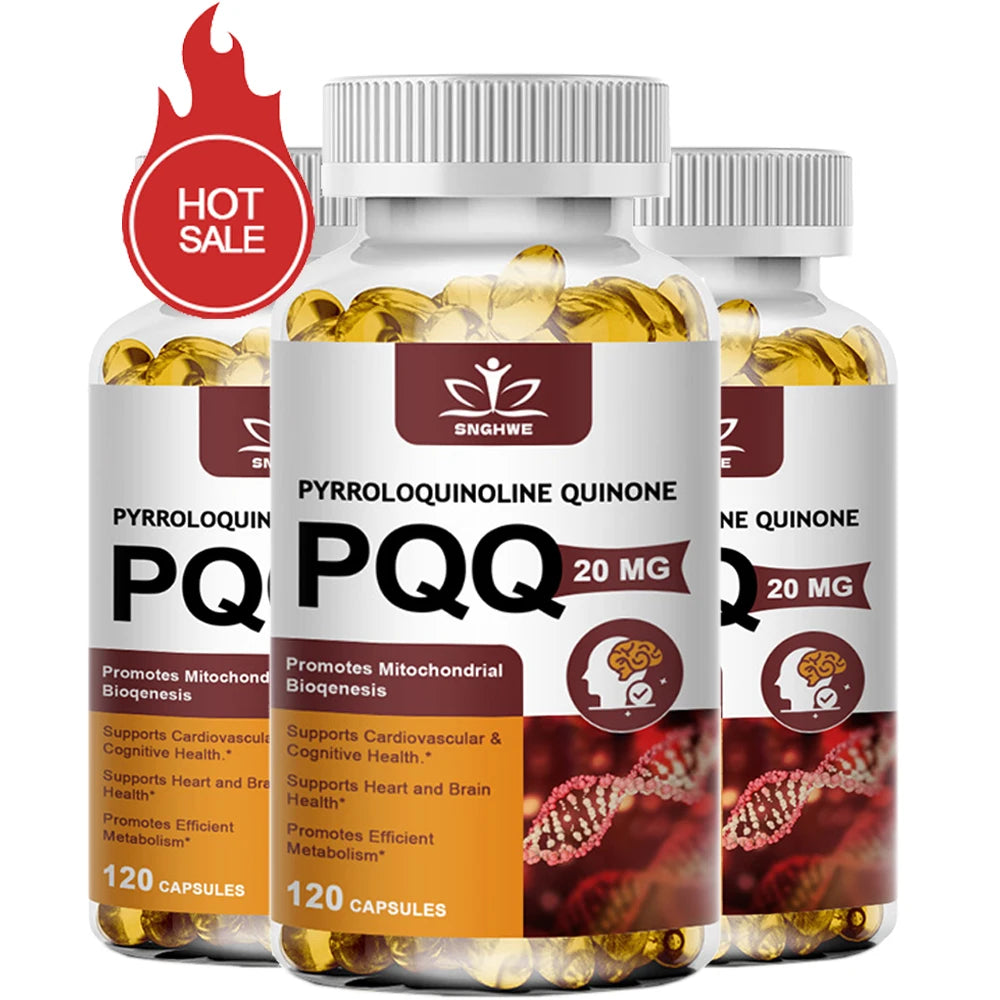 SNGHWE PQQ 20mg Capsules – Mitochondrial & Brain Support PQQ Supplement Qst