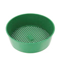 Round Soil Sieve Fine Mesh PP Filter for Gardening Garden Soil Sieve Qme green