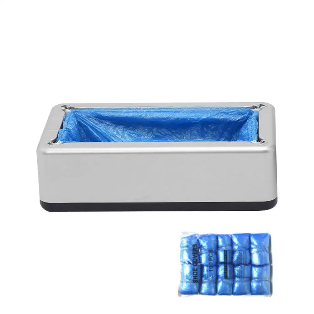 Automatic Shoe Cover Dispenser – Portable with 100 Non-Slip Covers Shoe Cover Dispenser Qme A