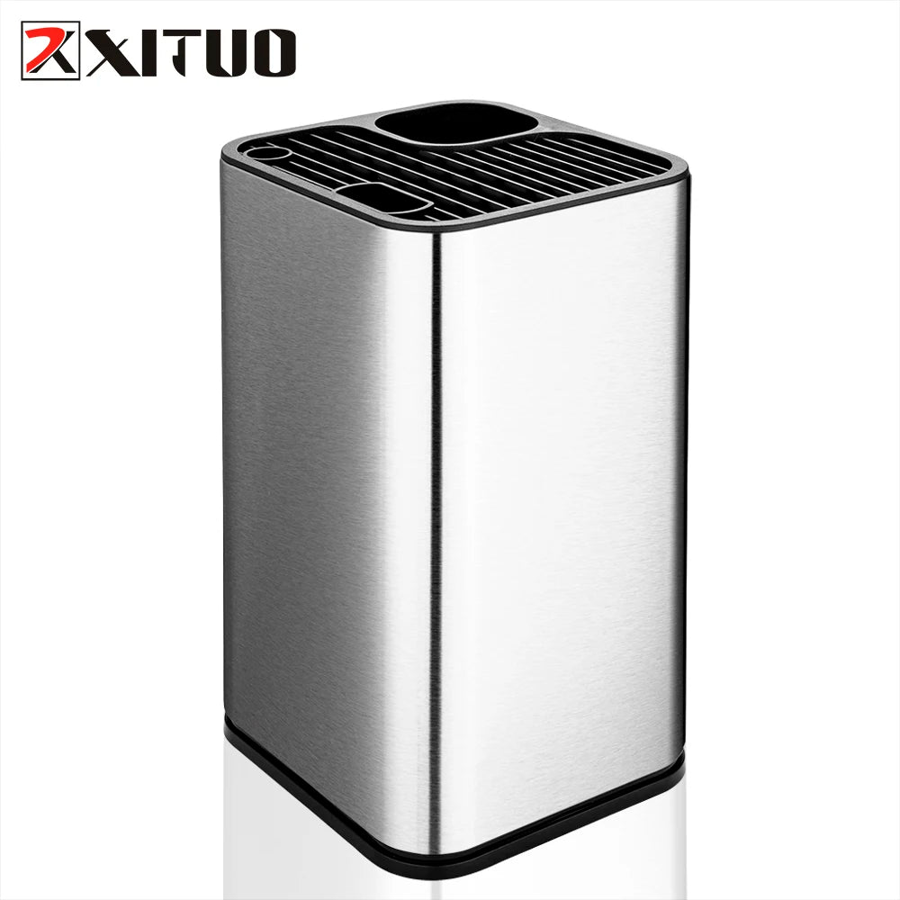 XITUO 15-Slot Stainless Steel Knife Block – Kitchen Holder Knife Block Qst DZ2102