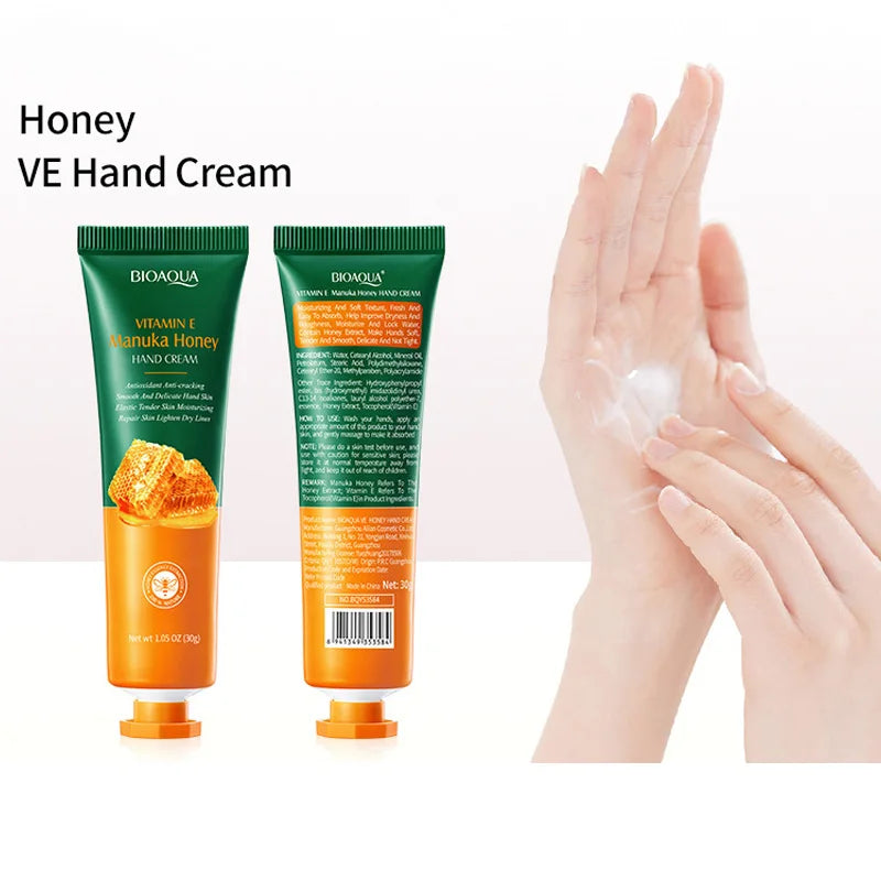 Vitamin E & Honey Hand Cream + Lip Balm Set | Deep Moisture Hand Cream & Lip Balm Qme