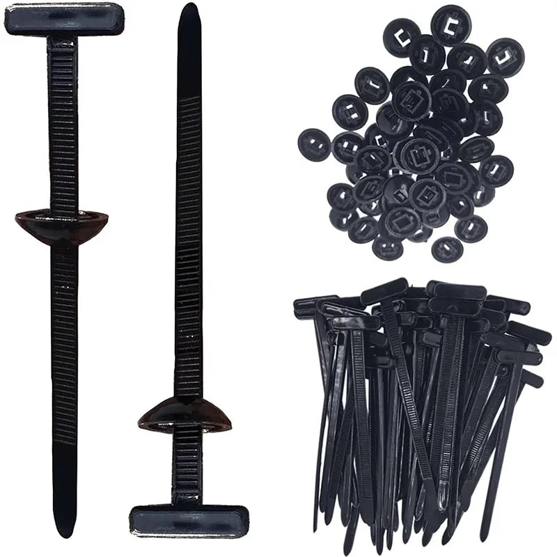 Nylon Self-Locking Cable Ties Car Panel & Wire Organizer Nylon Cable Ties Qme 100pcs