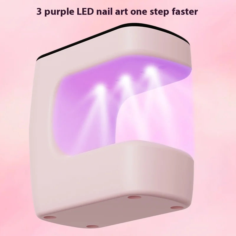 Qme Mini USB Rechargeable UV LED Nail Lamp – Timed Gel Dryer UV LED Nail Lamp Qme
